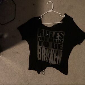 Black Graphic Tee with Bold Statement